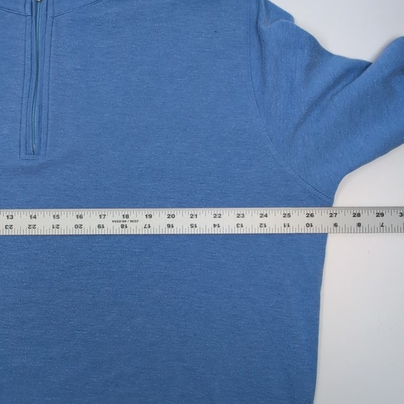 Peter Millar Crown Comfort‎ Interlock 1/4 Zip Mens 2XL Blue Performance Golf - Picture 6 of 12